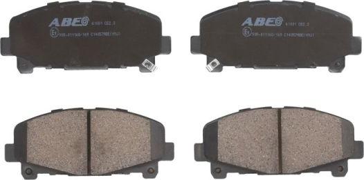 ABE C14057ABE - Комплект спирачно феродо, дискови спирачки vvparts.bg