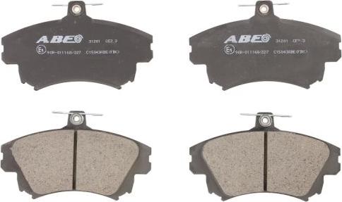 ABE C15043ABE - Комплект спирачно феродо, дискови спирачки vvparts.bg