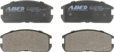 ABE C15024ABE - Комплект спирачно феродо, дискови спирачки vvparts.bg