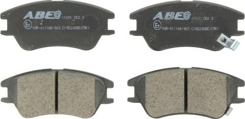 ABE C10520ABE - Комплект спирачно феродо, дискови спирачки vvparts.bg