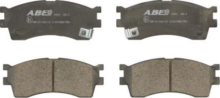 ABE C10319ABE - Комплект спирачно феродо, дискови спирачки vvparts.bg