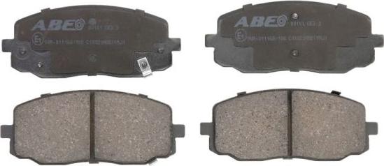 ABE C10320ABE - Комплект спирачно феродо, дискови спирачки vvparts.bg