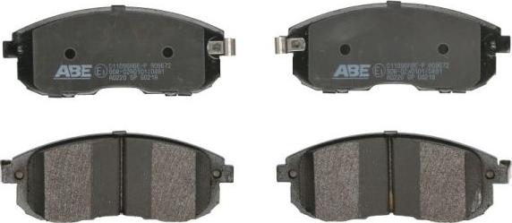 ABE C11096ABE-P - Комплект спирачно феродо, дискови спирачки vvparts.bg