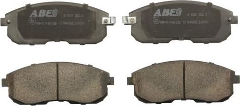 ABE C11044ABE - Комплект спирачно феродо, дискови спирачки vvparts.bg