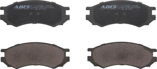 ABE C11050ABE - Комплект спирачно феродо, дискови спирачки vvparts.bg
