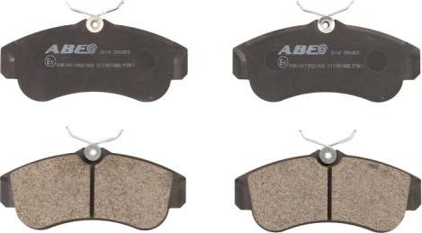 ABE C11051ABE - Комплект спирачно феродо, дискови спирачки vvparts.bg