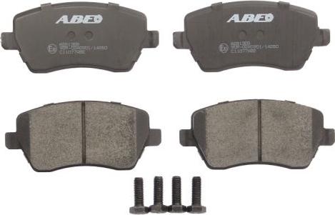 ABE C11077ABE - Комплект спирачно феродо, дискови спирачки vvparts.bg