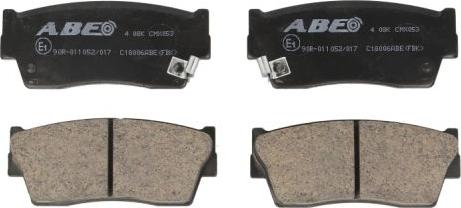 ABE C18006ABE - Комплект спирачно феродо, дискови спирачки vvparts.bg