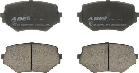 ABE C18001ABE - Комплект спирачно феродо, дискови спирачки vvparts.bg
