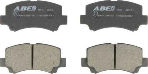 ABE C18002ABE - Комплект спирачно феродо, дискови спирачки vvparts.bg