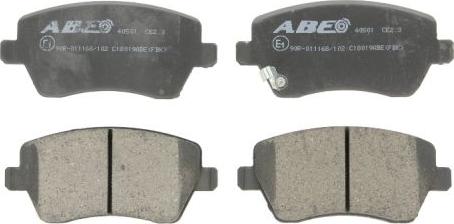 ABE C18019ABE - Комплект спирачно феродо, дискови спирачки vvparts.bg