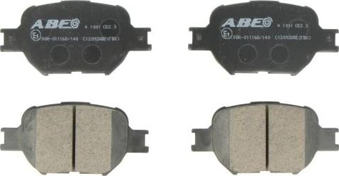 ABE C12092ABE - Комплект спирачно феродо, дискови спирачки vvparts.bg