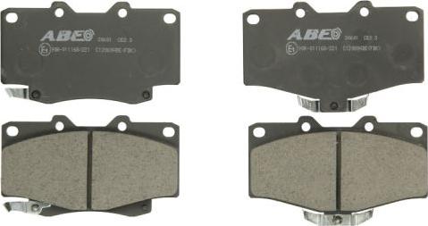 ABE C12089ABE - Комплект спирачно феродо, дискови спирачки vvparts.bg