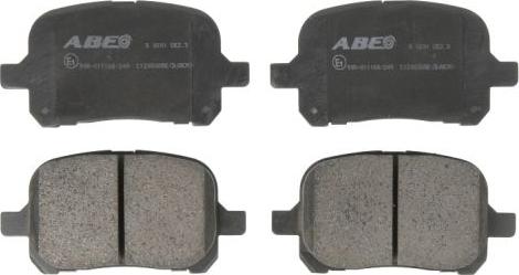 ABE C12083ABE - Комплект спирачно феродо, дискови спирачки vvparts.bg