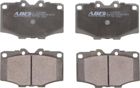 ABE C12036ABE - Комплект спирачно феродо, дискови спирачки vvparts.bg
