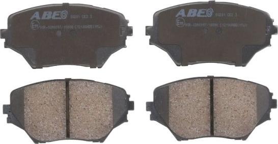 ABE C12100ABE - Комплект спирачно феродо, дискови спирачки vvparts.bg