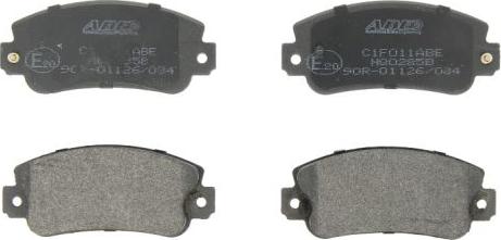 ABE C1F011ABE - Комплект спирачно феродо, дискови спирачки vvparts.bg