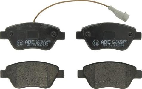 ABE C1F036ABE - Комплект спирачно феродо, дискови спирачки vvparts.bg