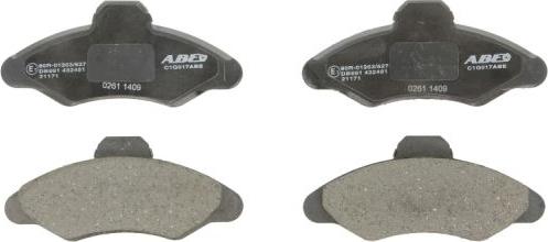 ABE C1G017ABE - Комплект спирачно феродо, дискови спирачки vvparts.bg