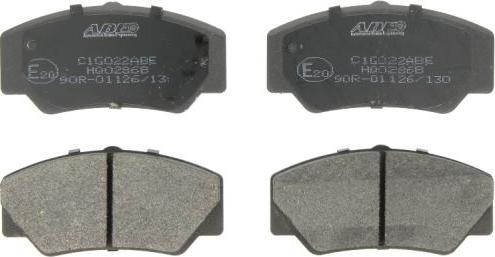 ABE C1G022ABE - Комплект спирачно феродо, дискови спирачки vvparts.bg