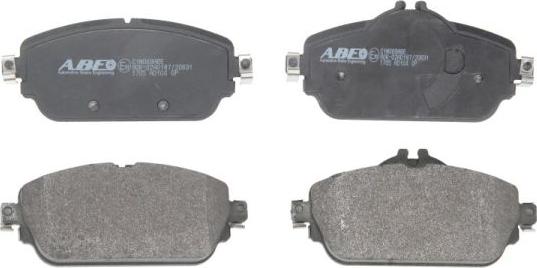 ABE C1M069ABE - Комплект спирачно феродо, дискови спирачки vvparts.bg