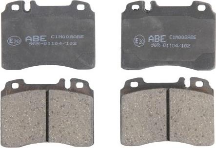 ABE C1M008ABE - Комплект спирачно феродо, дискови спирачки vvparts.bg