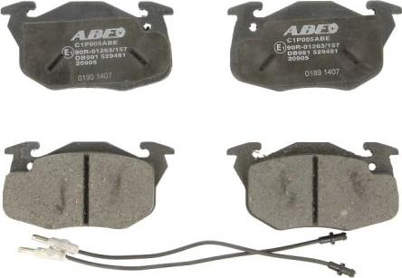 ABE C1P005ABE - Комплект спирачно феродо, дискови спирачки vvparts.bg