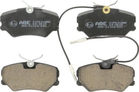 ABE C1P031ABE - Комплект спирачно феродо, дискови спирачки vvparts.bg