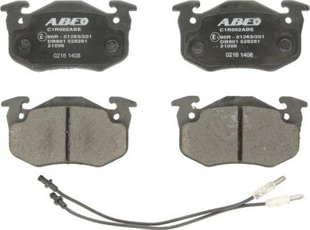 ABE C1R002ABE - Комплект спирачно феродо, дискови спирачки vvparts.bg