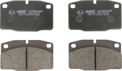 ABE C1X000ABE - Комплект спирачно феродо, дискови спирачки vvparts.bg
