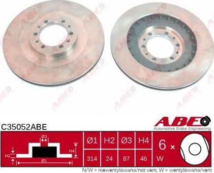 ABE C35052ABE - Спирачен диск vvparts.bg