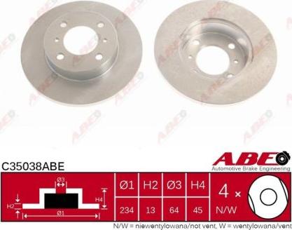 ABE C35038ABE - Спирачен диск vvparts.bg