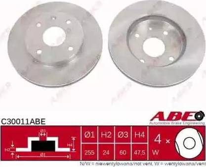 ABE C30011ABE - Спирачен диск vvparts.bg