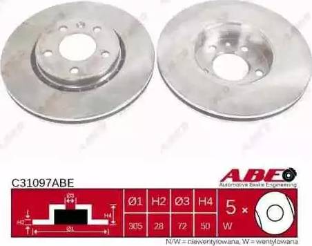 ABE C31097ABE - Спирачен диск vvparts.bg