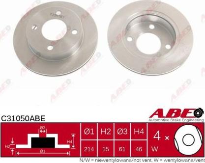 ABE C31050ABE - Спирачен диск vvparts.bg