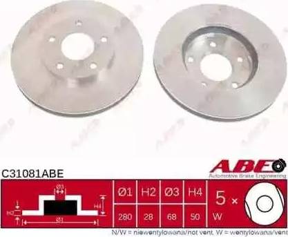 ABE C31081ABE - Спирачен диск vvparts.bg