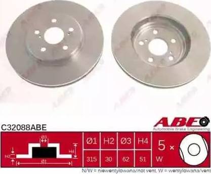 ABE C32088ABE - Спирачен диск vvparts.bg