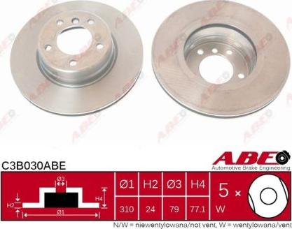 ABE C3B030ABE - Спирачен диск vvparts.bg