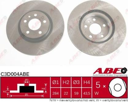 ABE C3D004ABE - Спирачен диск vvparts.bg