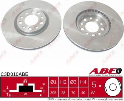 ABE C3D010ABE - Спирачен диск vvparts.bg