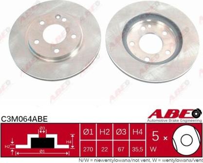 ABE C3M064ABE - Спирачен диск vvparts.bg