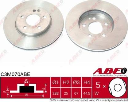 ABE C3M070ABE - Спирачен диск vvparts.bg