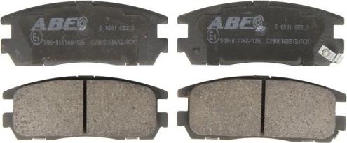 ABE C29001ABE - Комплект спирачно феродо, дискови спирачки vvparts.bg