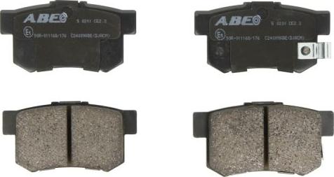 ABE C24009ABE - Комплект спирачно феродо, дискови спирачки vvparts.bg