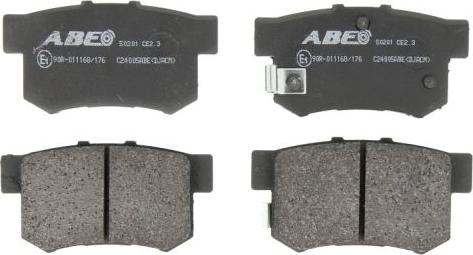 ABE C24005ABE - Комплект спирачно феродо, дискови спирачки vvparts.bg