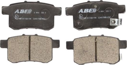 ABE C24017ABE - Комплект спирачно феродо, дискови спирачки vvparts.bg