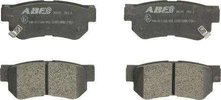 ABE C20510ABE - Комплект спирачно феродо, дискови спирачки vvparts.bg