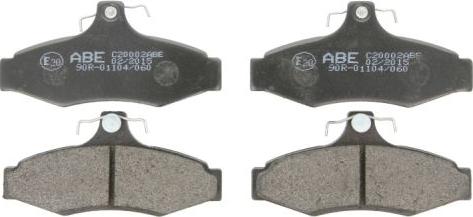 ABE C20002ABE - Комплект спирачно феродо, дискови спирачки vvparts.bg