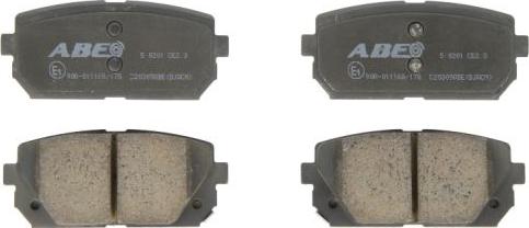 ABE C20309ABE - Комплект спирачно феродо, дискови спирачки vvparts.bg