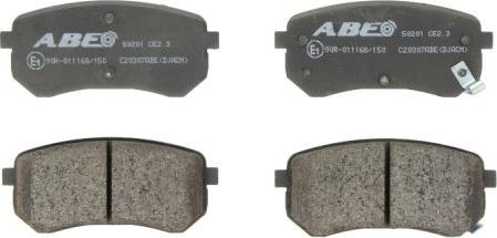 ABE C20307ABE - Комплект спирачно феродо, дискови спирачки vvparts.bg
